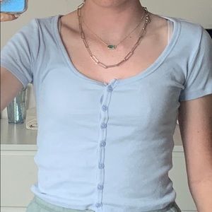 Blue Hollister baby tee